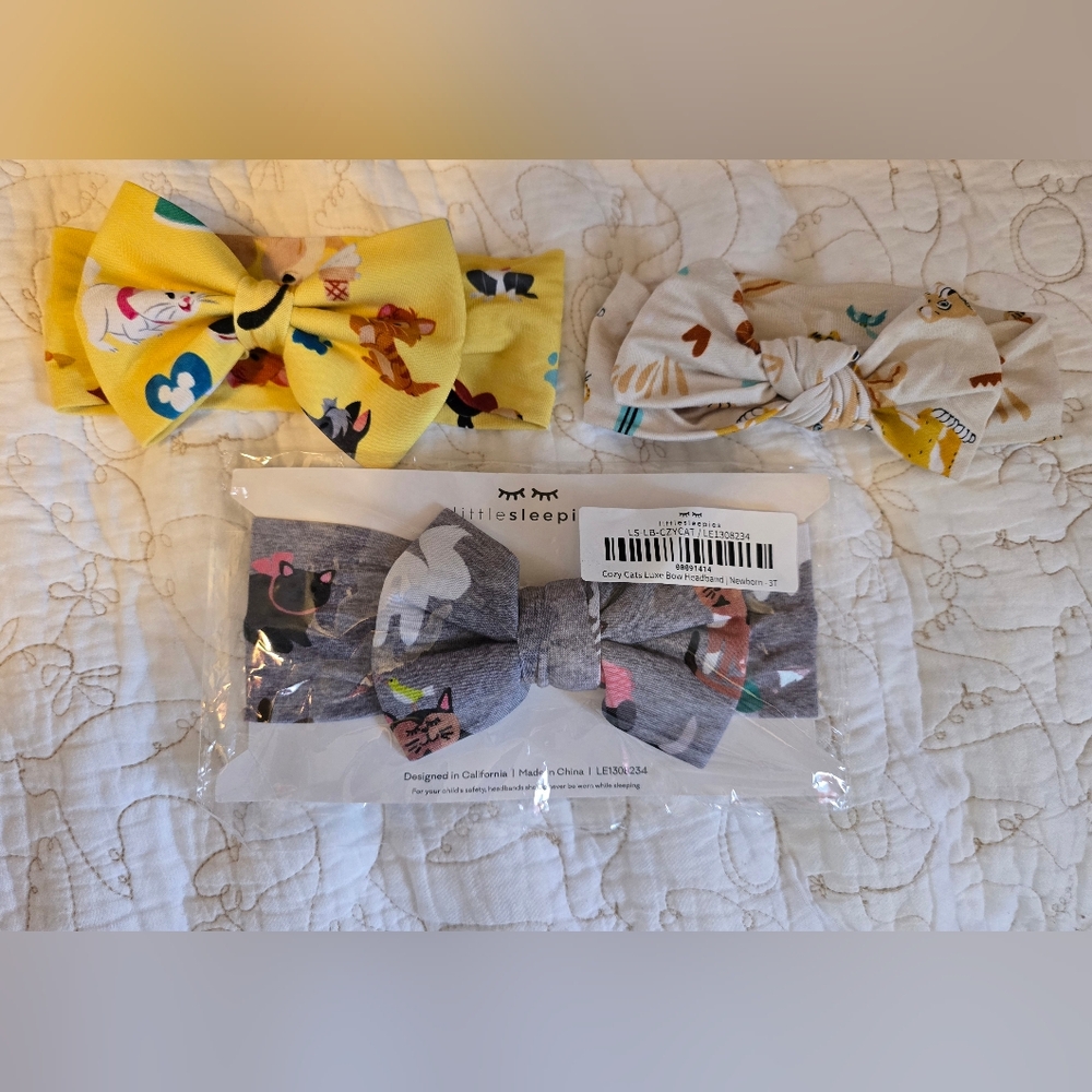 Little Sleepies Bow Bundle Disney Pets, OG Lion King , Cozy Cats